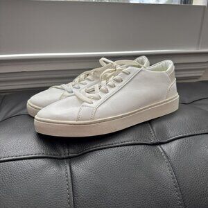 Thousand Fell Lace Up Vegan Leather Sneakers, Women's 8 (White/White)